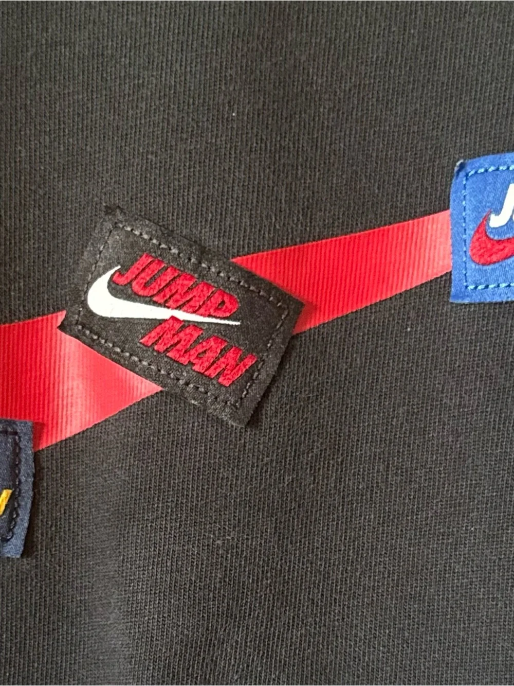 Jordan Black Short Sleeve Tee with Multicolor Jumpman Graphics XL